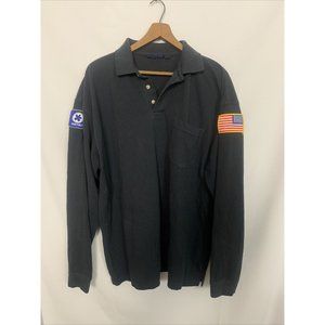 Metro department of transportation men’s black xl long sleeve polo shirt usa